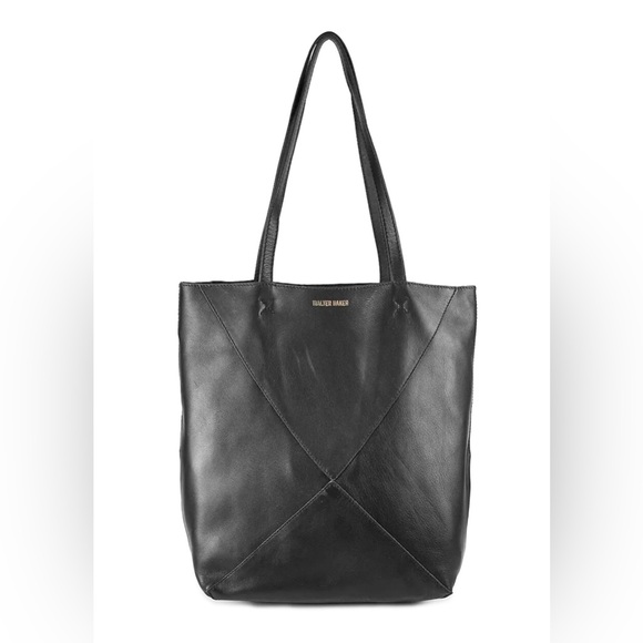 Walter Baker Ledger Leather Black Tote Bag - Picture 3 of 7